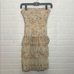 As U Wish Strapless Cocktail Dress Ruffled Size Small